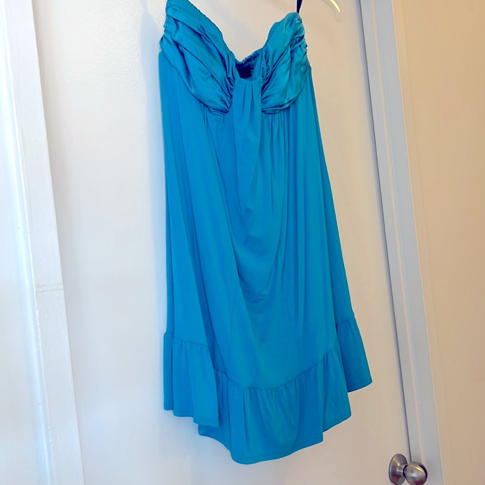Bebe size Medium strapless light blue dress